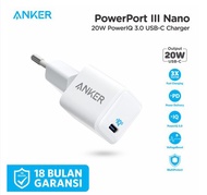 Anker Powerport III Nano 20W Fast Charger USB-C / A2633