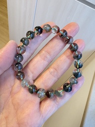 老礦巴西 綠幽靈红幽靈手串手鏈 8mm  Brazilian Green Phantom  & Red Phantom Quartz Bracelet,bracelets, Earrings,earr