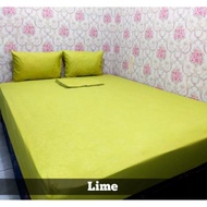 sprei polos katun embos 120x200 160x200 180x200 200x200 - lemon 120x200