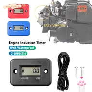 EUCALYTUSMY Engine Hour Meter, Digital Display Waterproof Inductive Hour Meter, Easy Installation Vi
