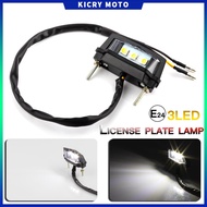KICRY LED License Plate Light 6k 12V Universal Motorcycle License Plate Light LED Rear Brake Tail Li