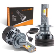 Q7 Three Copper Tube Car LED Headlight H7 White Light 180W Super Bright High Near Light Modified H11