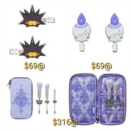 (日本代購) Pokemon 髮夾 化妝套裝 啪嚓海膽 燭光靈 水晶燈火靈 燈火幽靈