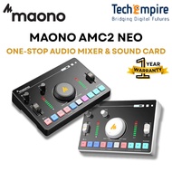 MAONO AMC2 NEO Streaming Audio Mixer, Audio Interface with Pro-preamp, Bluetooth, Built-in Battery, 