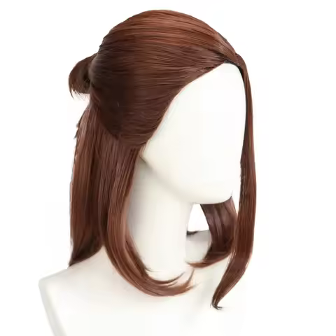 CyGame The Last of Us Ellie Cosplay Wig Brown Short Side Parting Styled Hair Cosplay Wigs Women Girl