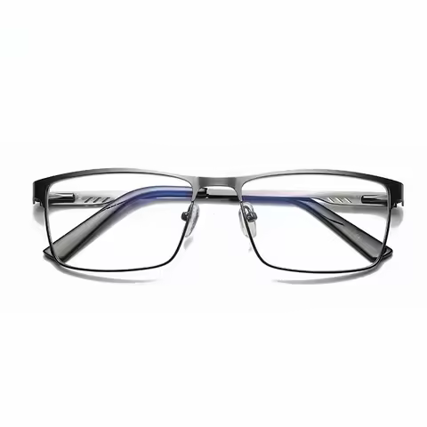 Men Square Metal Large Frame Reading Presbyopia Glasses Reader +1.25 1.5 1.75 2.0 6.0 gafas de lectu