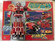 1980年takatoku社超合金星星舰队礼盒 takatouku社超合金 星星舰队电击合身大boxset，抽手无问题，外盒三个盒角已裂，可自行修复（修复两个，还有一个懒的修复了），一号机机翼有损，脸