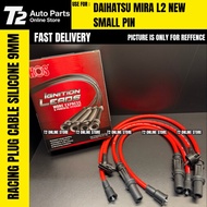 T2 RACING PLUG CABLE DAIHATSU MIRA L2 L2S KANCIL TURBO SMALL PIN 9MM SILICONE 1SET KABEL PLUG