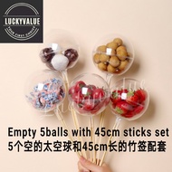 [Ship from Johor] 10cm Transparent clear Acrylic Round ball gift flower box Space capsule 水果太空舱透明球 花