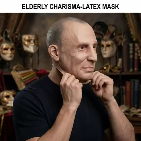 Realistic Putin Cosplay Mask Latex Full Face Leader Costume Accessory For Halloween Carnival Role Pl