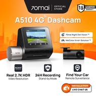 70mai A510 Dashcam 2.7K Resolution + HDR | 4G Connectivity | Built-in GPS & ADAS | Buffered Emergenc