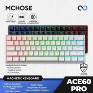 - MCHOSE ACE60 PRO 8K Hall Effect 60% SOCD DKS Wooting Rapid Trigger Keyboard
