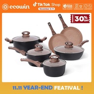 【Buy 6 Get 13】Ecowin COCO Serice Cookware Sets Non Stick Pans Set Granite Cookware Gas & Induction C
