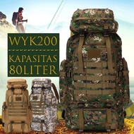 LH99 80L Army Large Capacity Camping Carrier Backpack Jumbo Travel Hiking MKT Backpack Travel Backpa