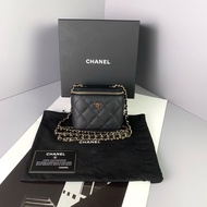 ◻️Chanel荔枝皮黑金小方盒