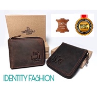 READY STOCK Horse Imperial Leather Wallet Men Purse Wallet(Zip Design)