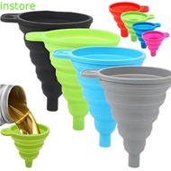 INSTORE Liquid Funnel, Universal Silicone Car Engine Funnel, Car Acesssories Foldable Creative Big S
