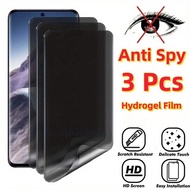 3Pcs Anti Spy Privacy Hydrogel For Vivo IQOO Z9 TurboEndurance Z10 Lite Turbo Pro Plus Z10x Z10R Ind