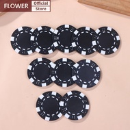 FOF 10 Pcs ABS Plastic Poker Chips Casino Texas Hold'em Poker Metal Coins 11.5g Chips Poker Game Chi