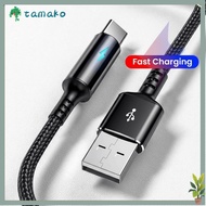 TAMAKO USB Type C Cable, 25cm Nylon Micro USB Cable, Durable Short Portable Fast Charging Data Cable