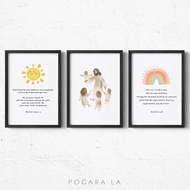 Wall Decoration Poster Frame Jesus Bible Verse Gospel Children's Room Decoration Christian Motivatio