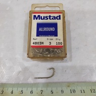 MUSTAD BAITHOLDER ALLROUND HOOK 03 MATA KAIL BERDURI PANDAN MADE IN NORWAY 100pcs