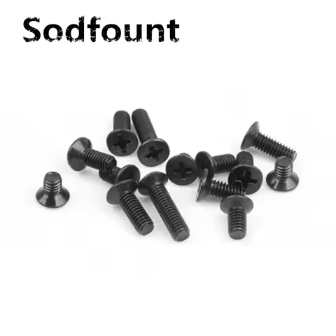 100pcs/Lot Cross countersunk head flat head screw M2X3/4/5/6/7/8/10/12/16/18mm KM/FM iron black mech