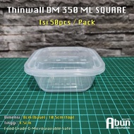 Promo Thinwall Dm Square 350Ml Isi 50Pcs Original