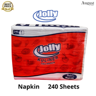 Tisu Tissue Jollu Kuliner Napkin Isi 240 Sheets / 1 Ply / Tissue Dapur / Tissue Napkin