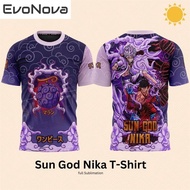 Evonova 2023 one piece Luffy gum-Gum Fruit supernova trio collar retro jersey collar anime shirts ts