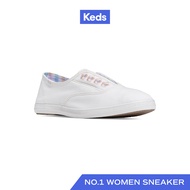 KEDS รองเท้าผ้าใบ แบบสวม รุ่น CHILLAX TWILL FLOWERS สีขาว ( WF67816 )