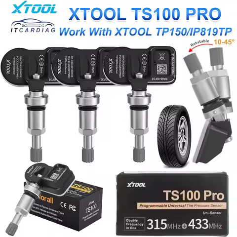 XTOOL TS100 PRO 2 in 1 SENSOR 315MHz & 433MHz TPMS Sensor Tire Repair Pressure Monitor Tester Progra