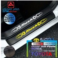 RUSH carbon stickers, cutting stickers to protect car doors from RUSH car footrests 9 pcs