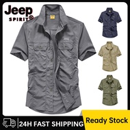 JEEP SPIRIT Tactical Cargo Shirt for Men Grey (M-5XL)
