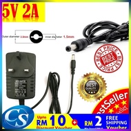 UK AC to DC 5V 2A / 5V 1A Power Adapter Charger Connector Head (3.5mmx1.5mm)/(2.5mmx0.7mm)/(3.5mmx1.