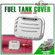 Fuel Tank Cover Fuel Cap Frame Toyota Innova 2005 - 2015 Carbon Chrome Black Exterior Accessories Pe