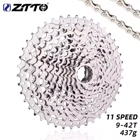 ZTTO MTB Bike 11 Speed 9-42T Cassette XD Sprocket Lightweight Silver 9-42 Steel Cassette 11s 42T 11V