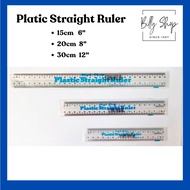 Plastic Straight Ruler / Bendable / Soft / Flexible Student Ruler / Pembaris 15cm / 20cm / 30cm / 6"