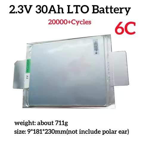 GTK 20000+ Cycles 2.3V 30Ah Lithium Titanate Cells 6C Fast Discharging LTO Battery for DIY Battery P