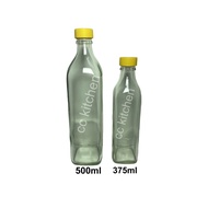 SQUARE GLASS BOTTLE WITH INSERT & LID