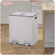 [szxmkj2lp] Dual Step Trash Can 60 Liter 2x30L 37x70x46cm for Kitchen Office Garbage Bin