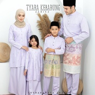 SHUHANA Baju Raya Family Set Sedondon Lilac 2024 Viral Baju Kurung Moden 2024 Tyra Kebarung Moden Set Baju Kurung