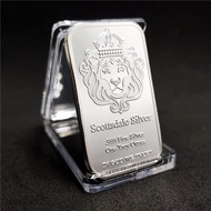 Commemorative Coin Lion Coin Silver Nugget Bar Ounce Silver Plated Square Commemorative Coin Coin 26