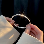 Gypsophila Sterling Silver Student Version Valentine's Day Pure Silver Crushed Ice Couple Bracelets 