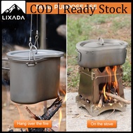 LIXADA Outdoor Camping Titanium Canteen Set 380ml 750ml หม้อแขวนบ้านปิกนิกแบกเป้