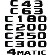 Car Trunk Letters Logo Emblem Badge Decals Sticker For Mercedes-Benz C Class C43 C63 C200 C220 C230 
