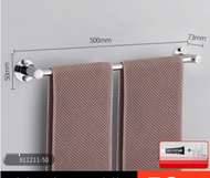 單桿加長衛生間浴室置物架（304不銹鋼加粗圓平底款50cm）