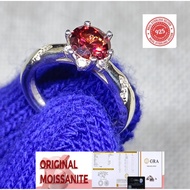 Original Moissanite Diamond White Ring - Red 1CT 6.5mm Authentic 925 Silver