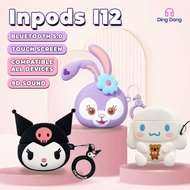 TWS Inpods I12 Headset Bluetooth Earphone Case Cute Cartoon True Wireless Stereo