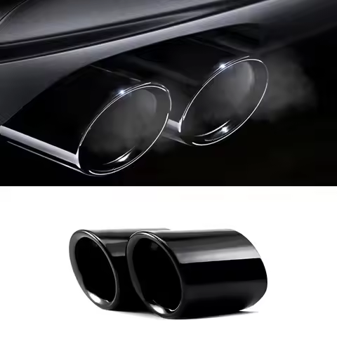 Car Part Gloss Black Steel Exhaust Pipe Trims Accessories For BMW 1 2 3 4 5 Series X1 3GT F20 F22 F3